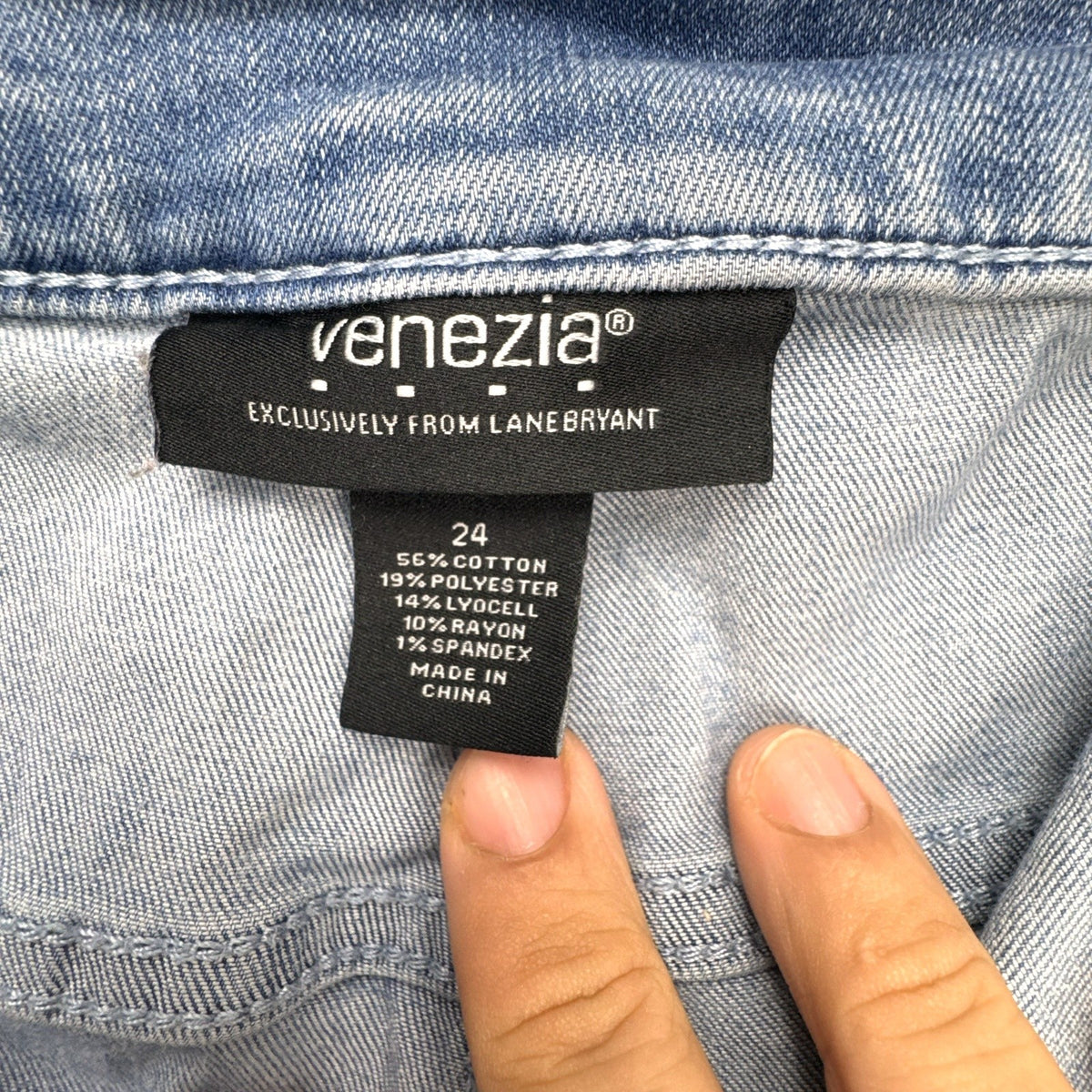 Lane Bryant Venezia women's plus size 24 light wash stretch skinny jeans
