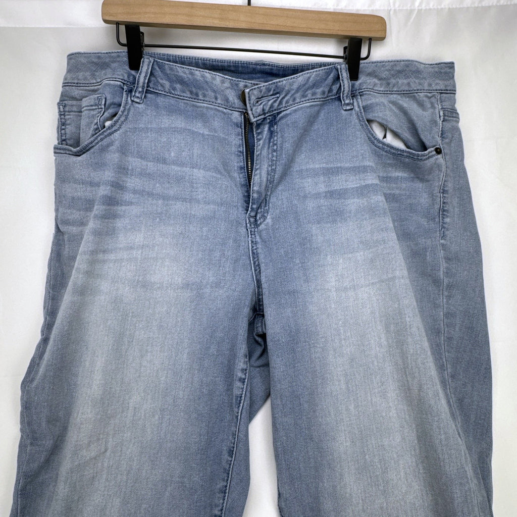 Lane Bryant Venezia women's plus size 24 light wash stretch skinny jeans