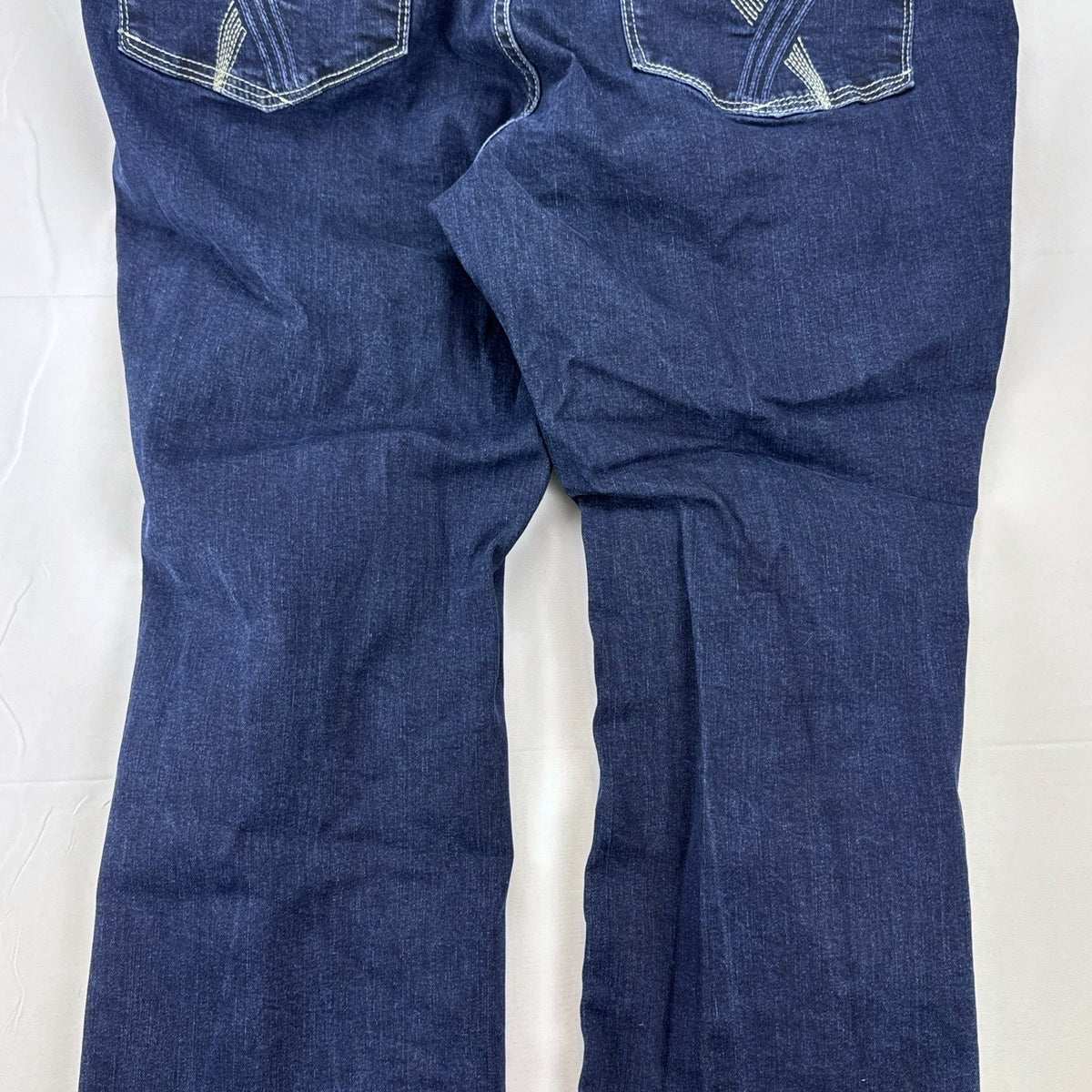 Seven7 women's plus size 22 dark wash stretch bootcut jeans with embroidered back pockets