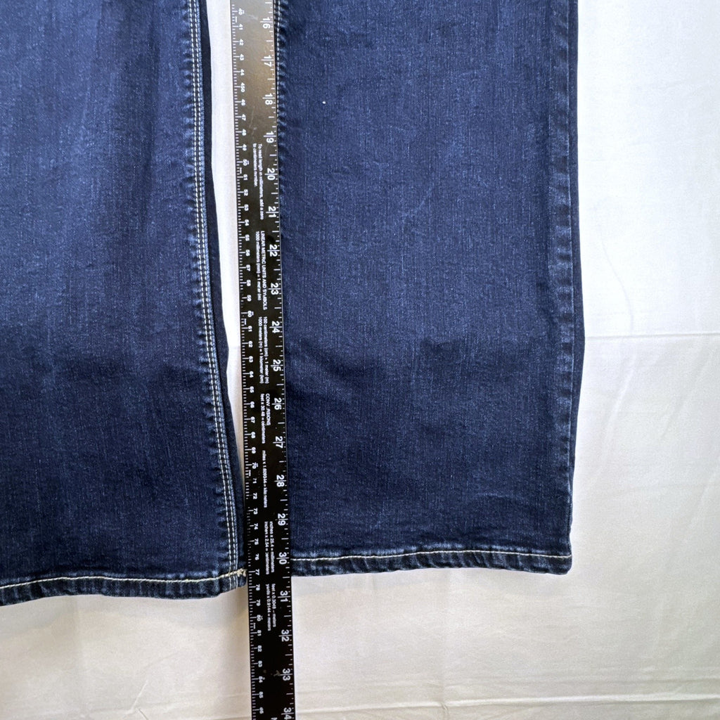 Seven7 women's plus size 22 dark wash stretch bootcut jeans with embroidered back pockets