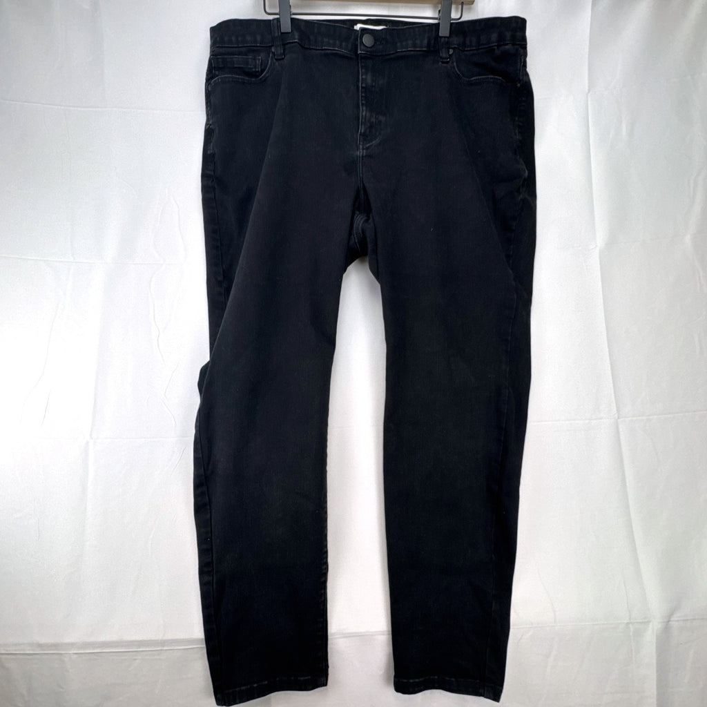 Lane Bryant women's plus size 24 straight leg black stretch denim jeans