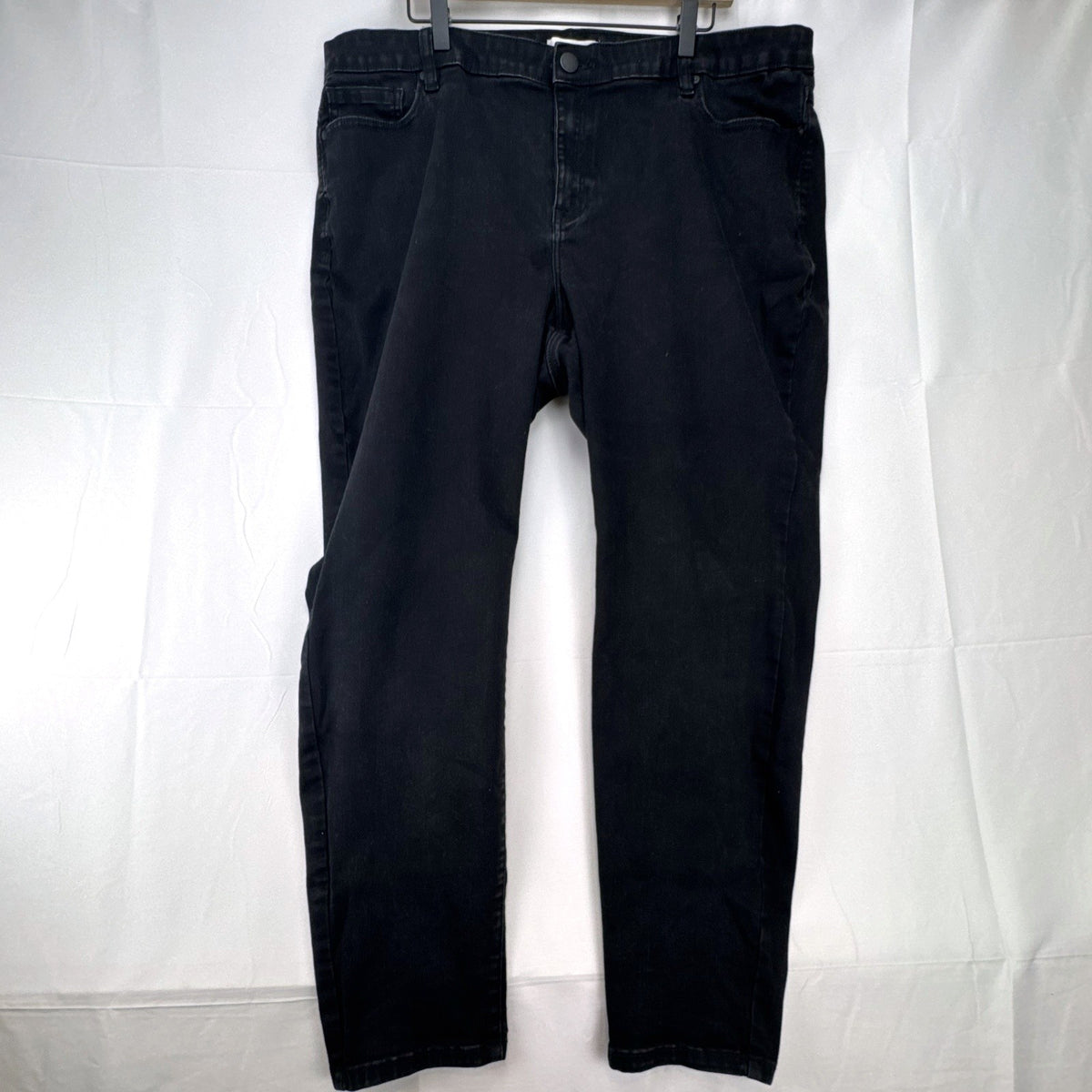 Lane Bryant women's plus size 24 straight leg black stretch denim jeans