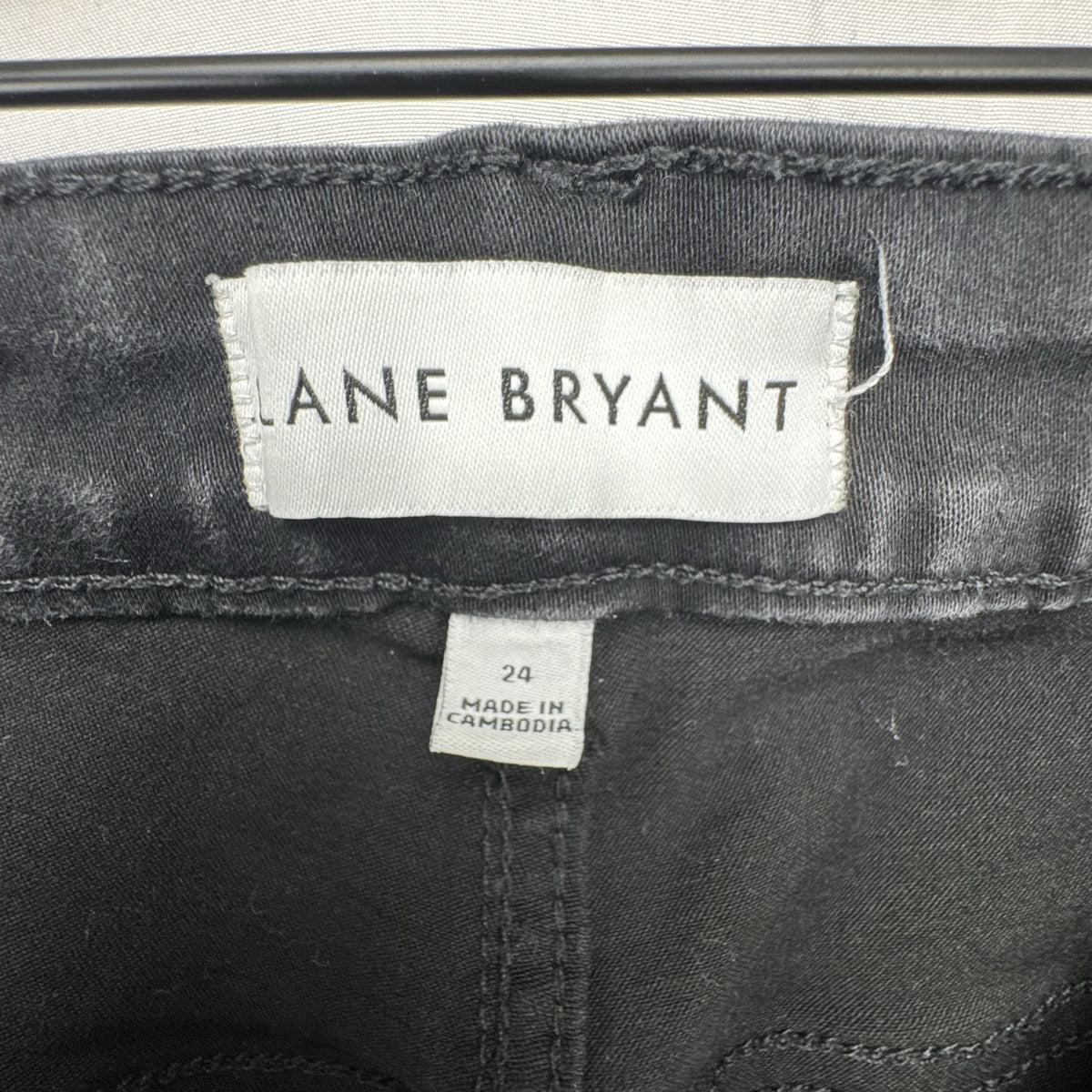Lane Bryant women's plus size 24 straight leg black stretch denim jeans