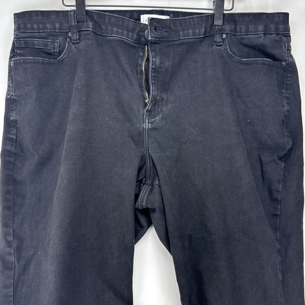 Lane Bryant women's plus size 24 straight leg black stretch denim jeans