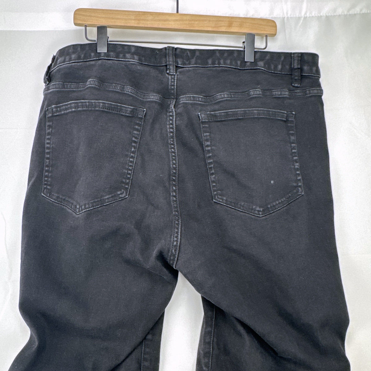 Lane Bryant women's plus size 24 straight leg black stretch denim jeans