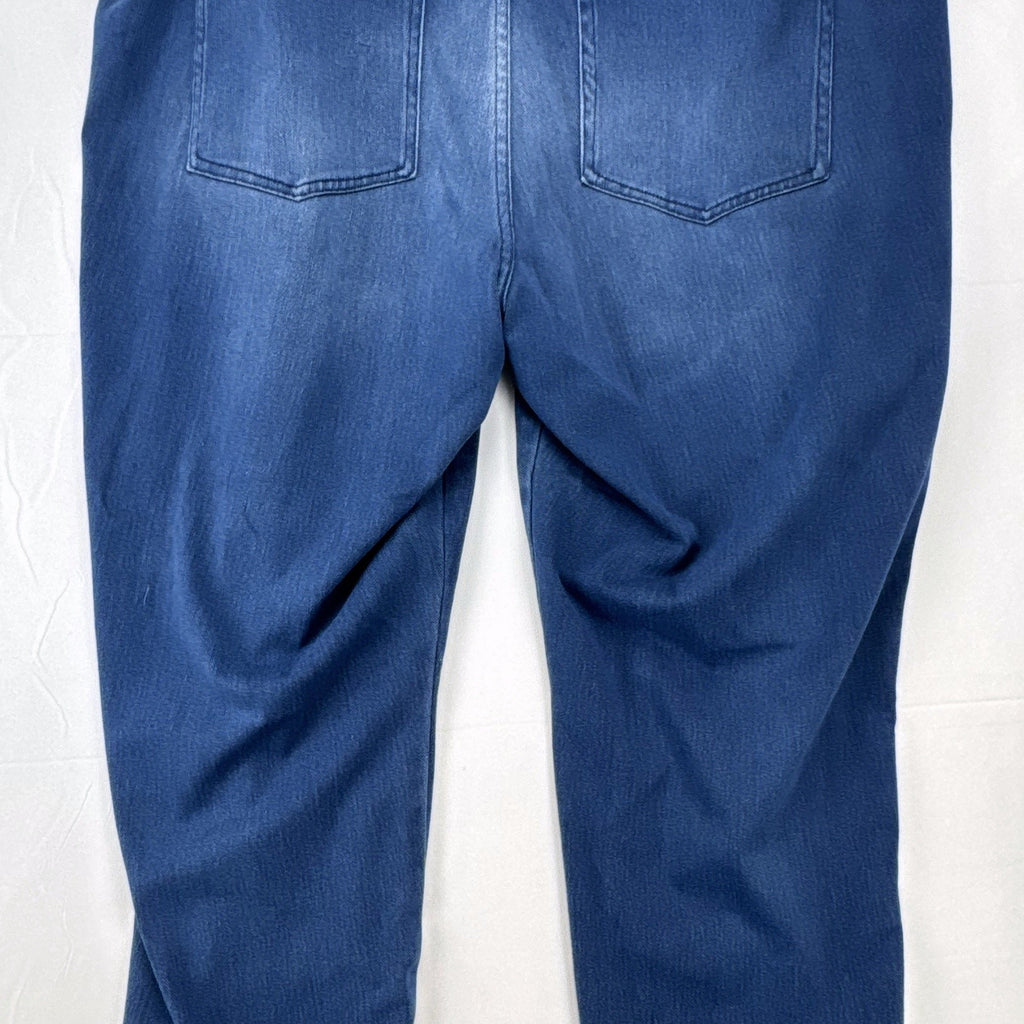 Unbranded women's plus size 3XL stretch denim pull-on jeggings in medium blue wash with elastic waist