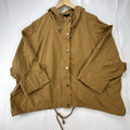 Lane Bryant plus size 22/24 lightweight hooded anorak jacket in tan with snap closure