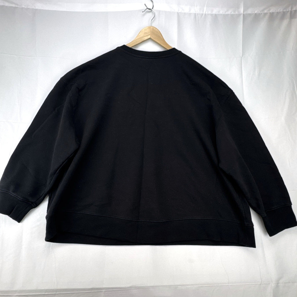 Women's plus size 3X Athletic Works black crewneck fleece sweatshirt with SEKI graphic print.