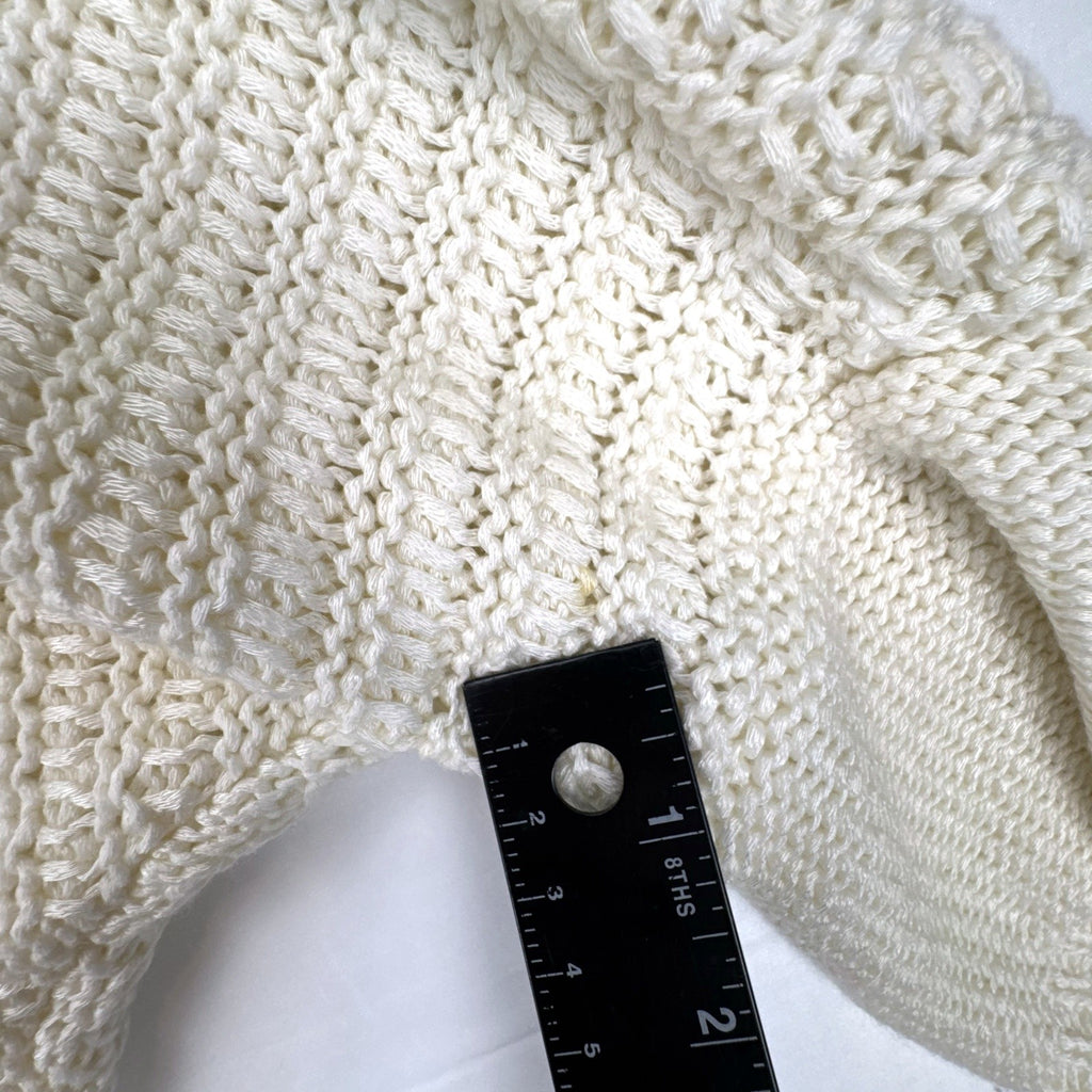 Lane Bryant ivory open-knit cocoon cardigan sweater with shawl collar and dolman sleeves in size M/L.