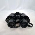 Super Zenith 8x30mm vintage black Porro prism binoculars with neck strap, made in Japan.