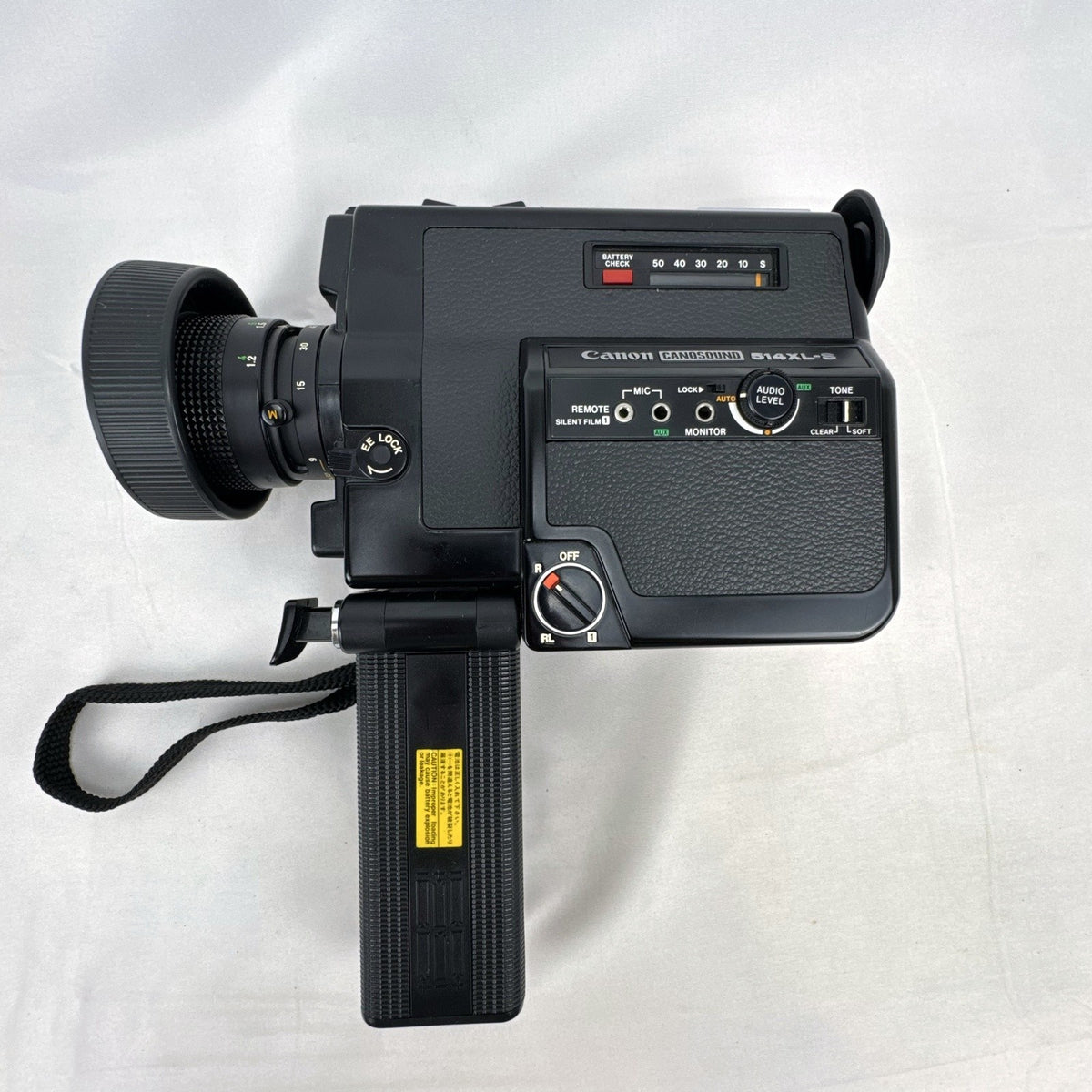 Canon Canosound 514XL-S Super 8 movie camera with zoom lens and black leatherette finish