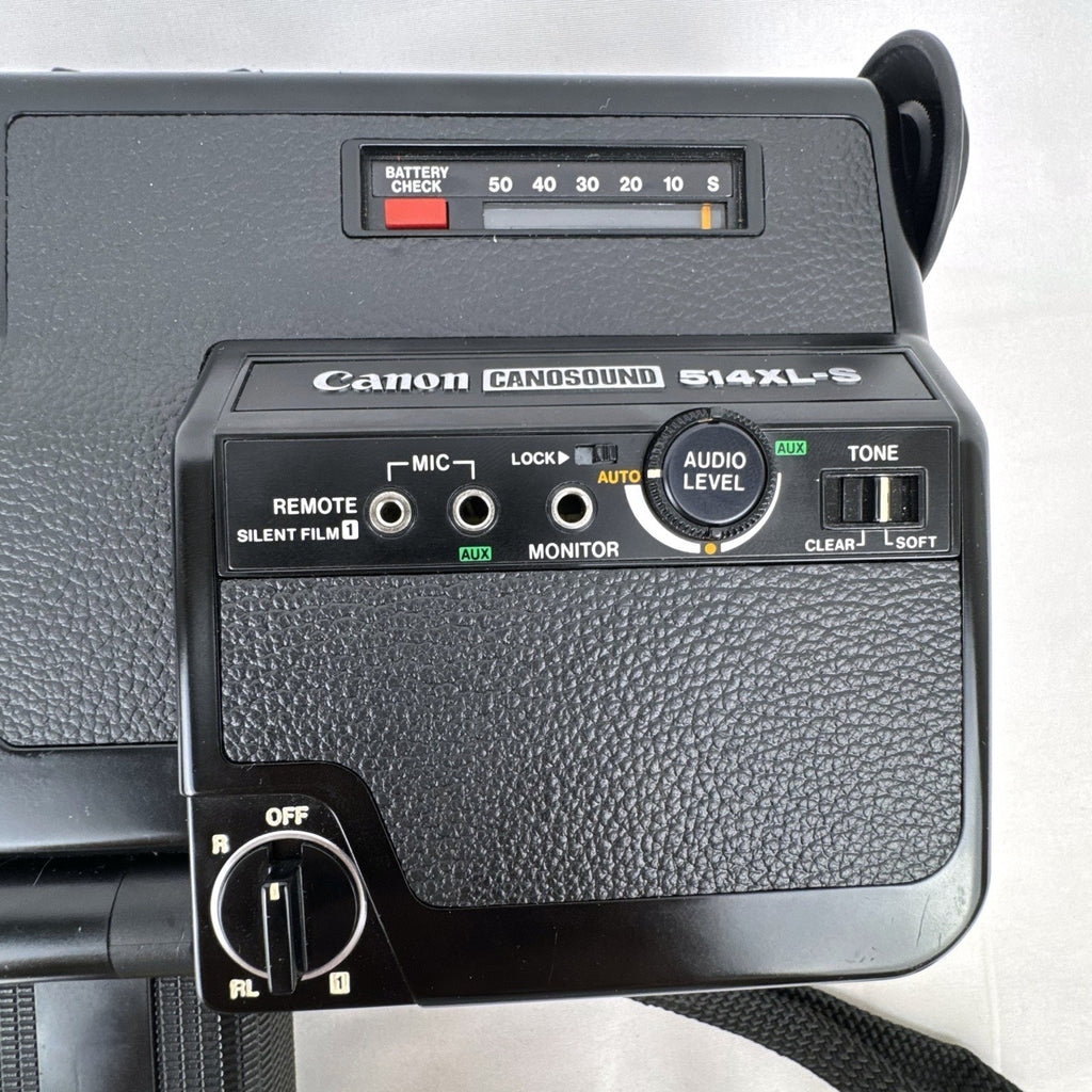 Canon Canosound 514XL-S Super 8 movie camera with zoom lens and black leatherette finish