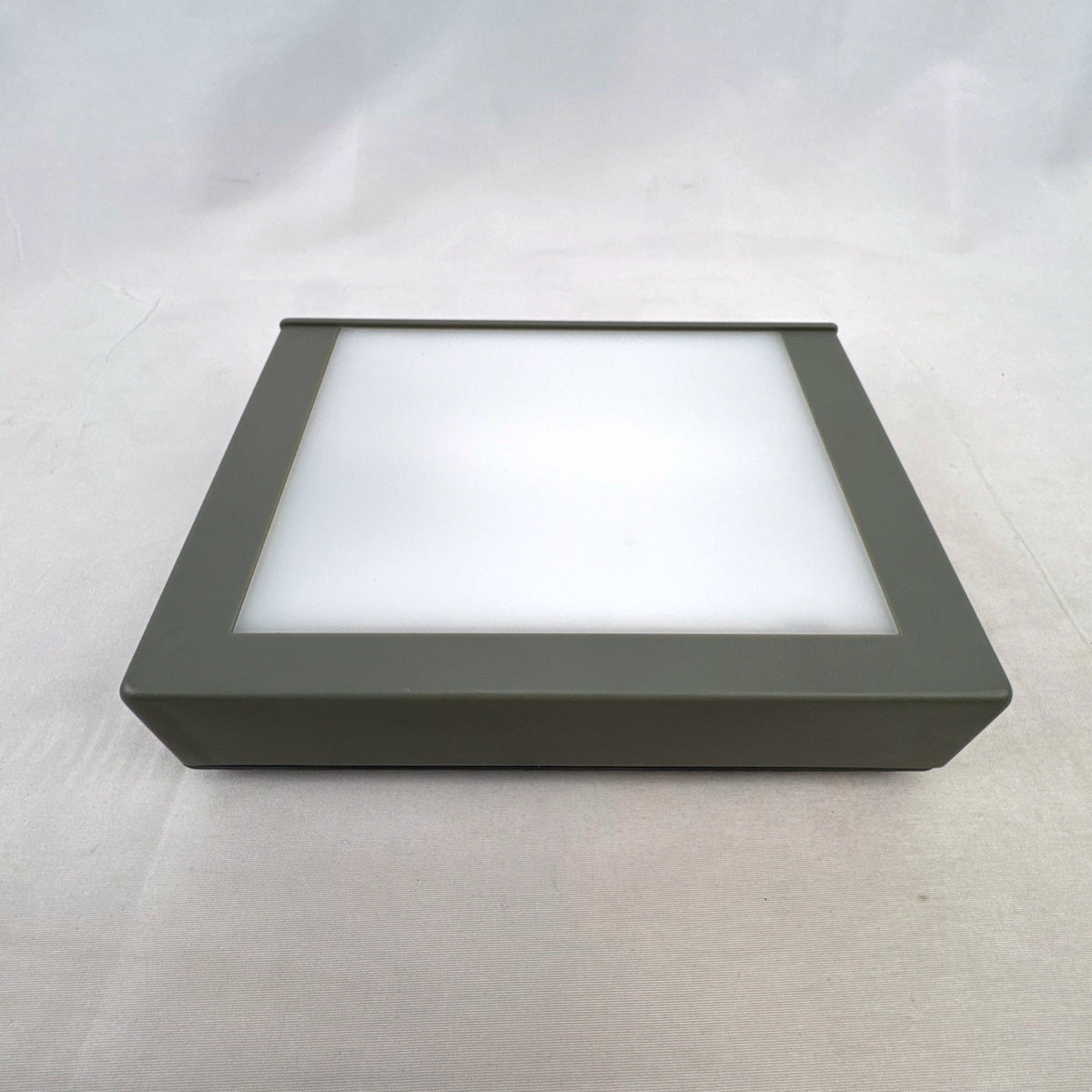 Letraset RotoVision portable gray desktop light box and slide viewer with fold-out stand