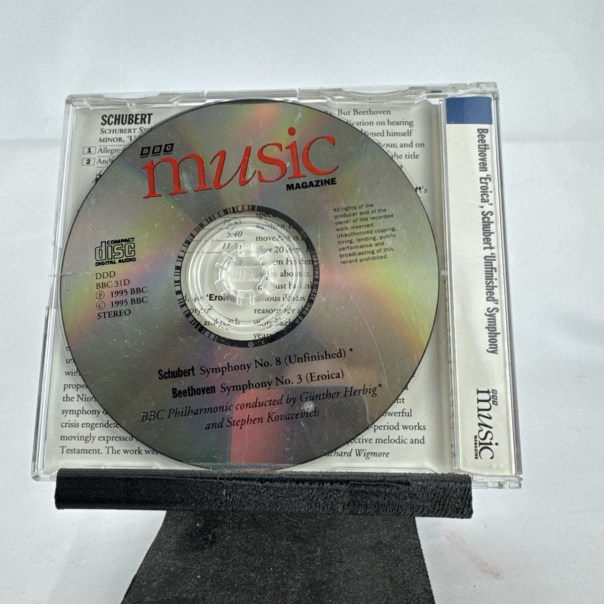 BBC Music Magazine CD featuring Beethoven Symphony No. 3 Eroica and Schubert Symphony No. 8