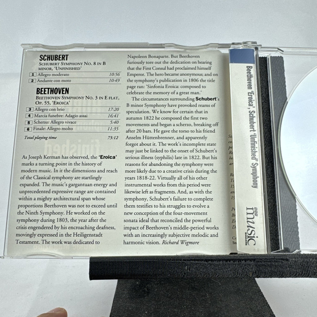 BBC Music Magazine CD featuring Beethoven Symphony No. 3 Eroica and Schubert Symphony No. 8
