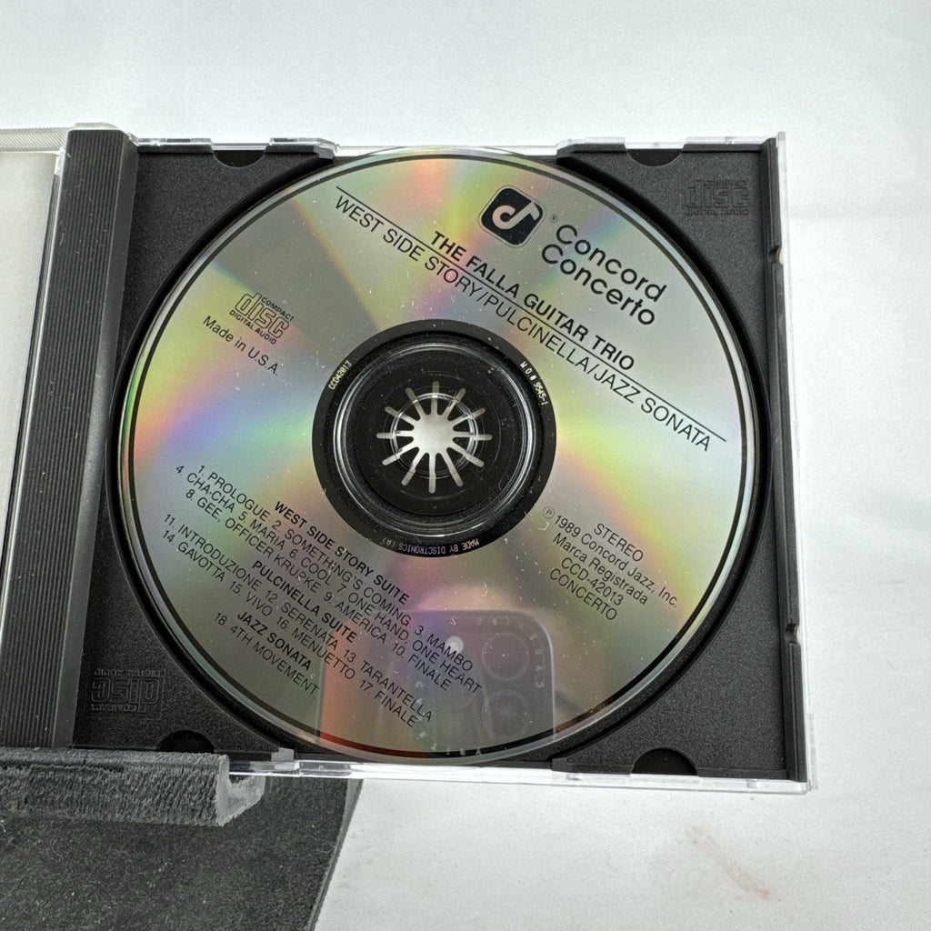 The Falla Guitar Trio West Side Story and Pulcinella 1989 Concord Concerto CD album in jewel case
