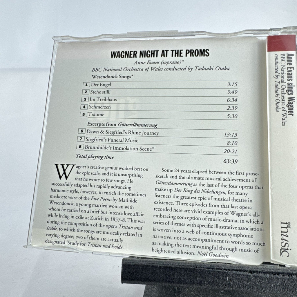 Anne Evans Sings Wagner at the 1994 Proms CD jewel case and cover booklet from BBC Music Magazine