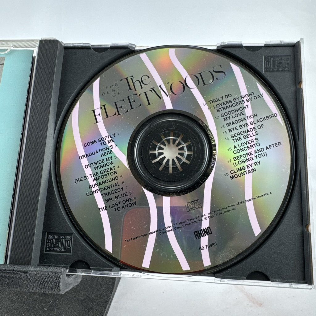 The Fleetwoods The Best of The Fleetwoods CD jewel case and booklet by Rhino Records