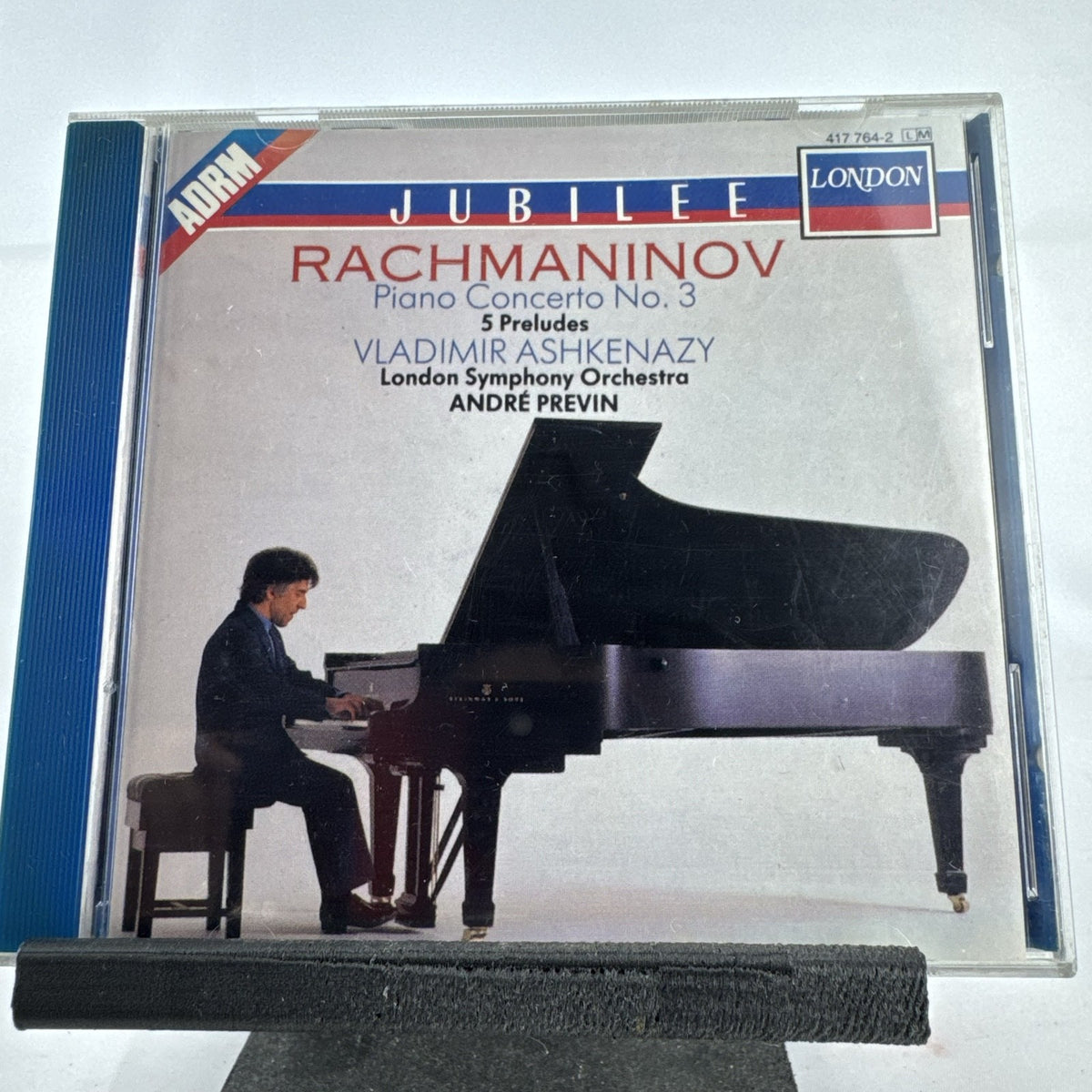 London Records 1988 CD of Rachmaninov Piano Concerto No. 3 performed by Vladimir Ashkenazy and André Previn