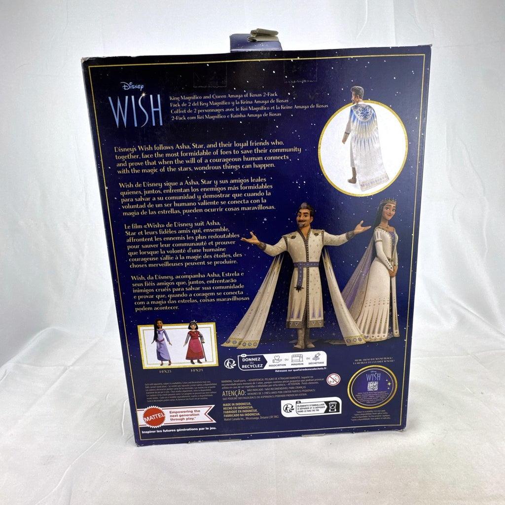 Mattel Disney Wish King Magnifico and Queen Amaya 11-inch fashion doll 2-pack in original packaging