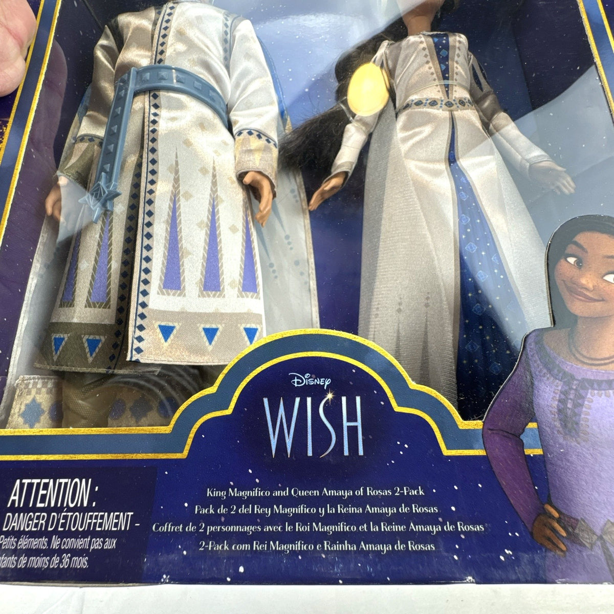 Mattel Disney Wish King Magnifico and Queen Amaya 11-inch fashion doll 2-pack in original packaging