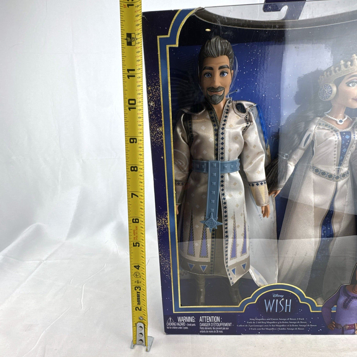 Mattel Disney Wish 12-inch King Magnifico and Queen Amaya royal fashion dolls in original packaging