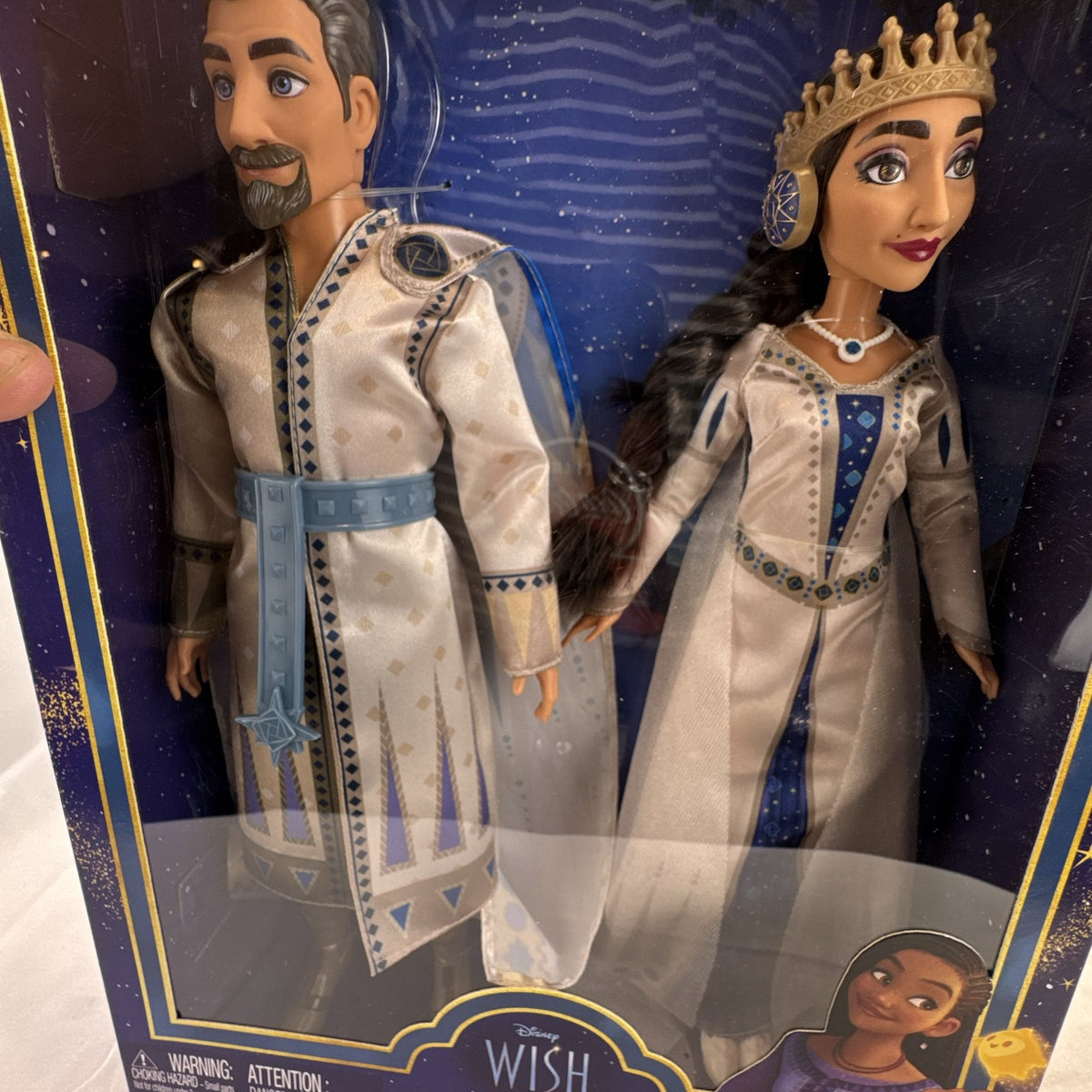 Mattel Disney Wish 12-inch King Magnifico and Queen Amaya royal fashion dolls in original packaging