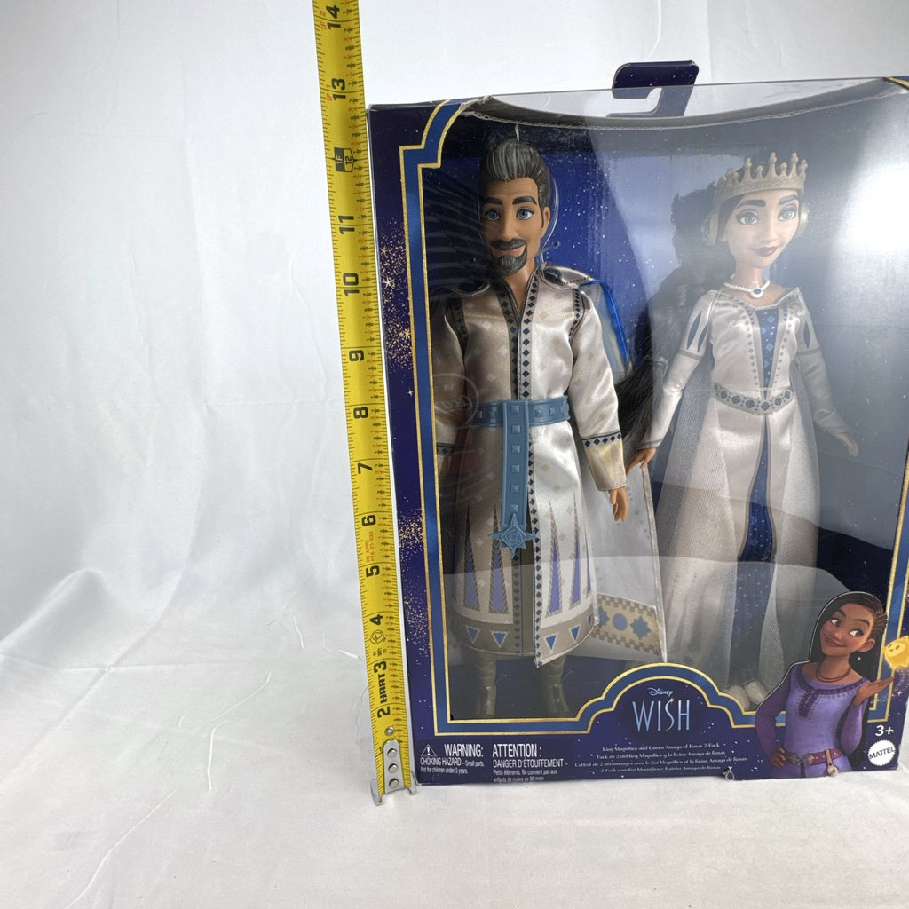 Mattel Disney Wish 12-inch King Magnifico and Queen Amaya fashion doll 2-pack in original packaging