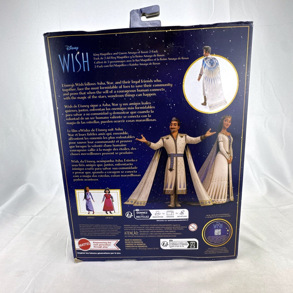 Mattel Disney Wish King Magnifico and Queen Amaya 12-inch fashion doll 2-pack in unopened box