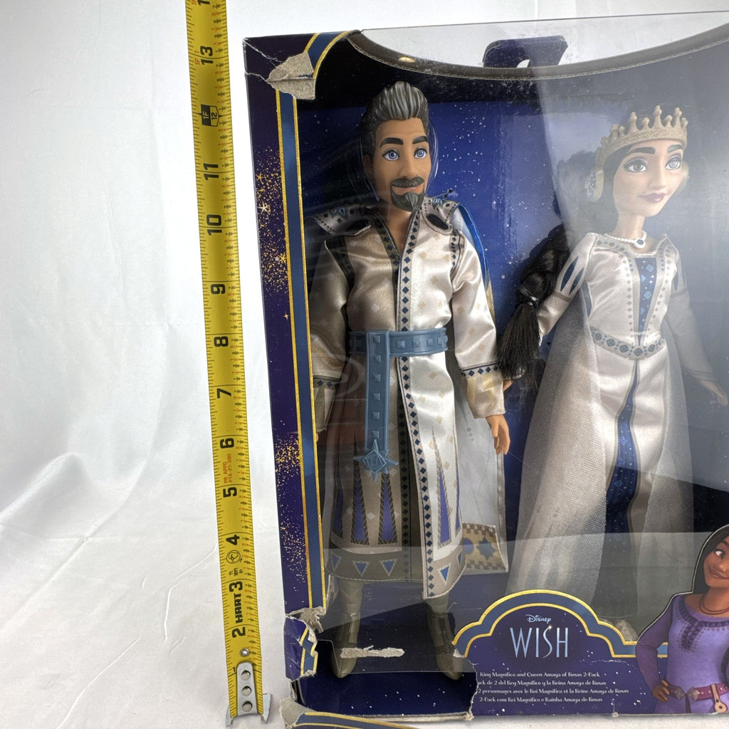 Mattel Disney Wish King Magnifico and Queen Amaya 12-inch royal fashion dolls in original packaging