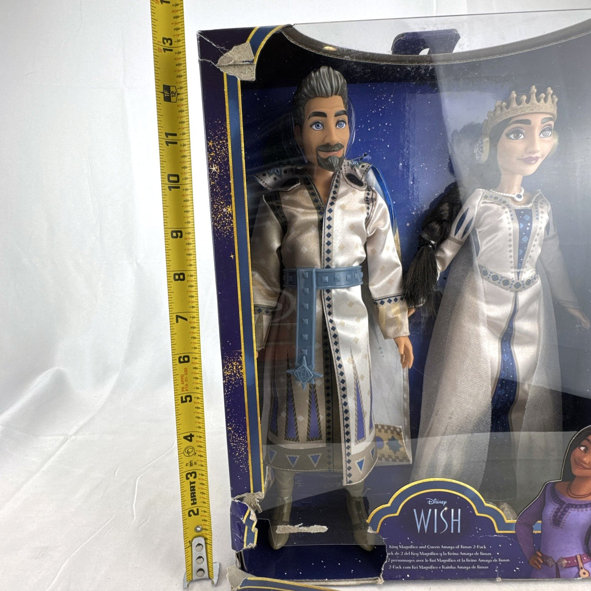 Mattel Disney Wish King Magnifico and Queen Amaya 12-inch royal fashion dolls in original packaging