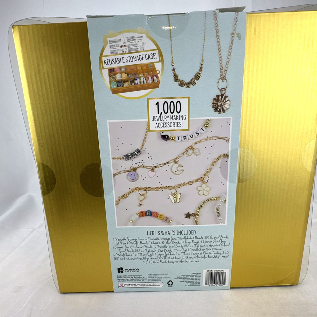 STMT personalized charm jewelry making kit by Horizon Group USA in original box with 1000+ pieces and storage case