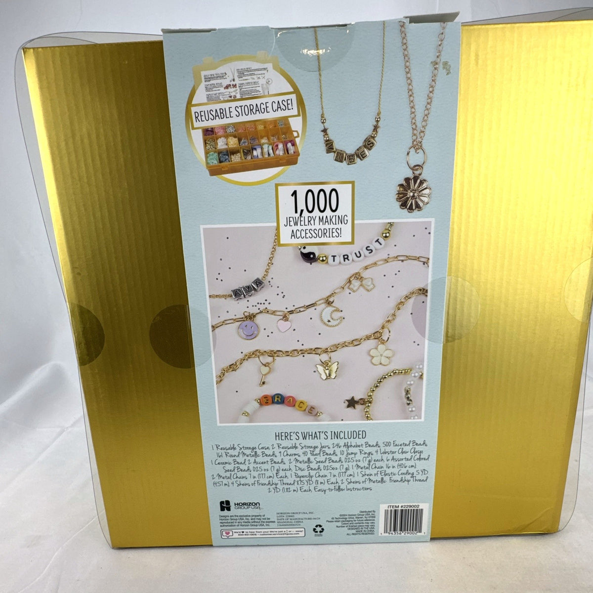 STMT personalized charm jewelry making kit by Horizon Group USA in original box with 1000+ pieces and storage case