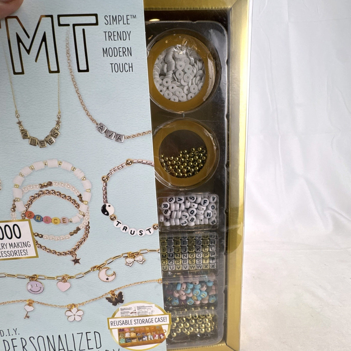 STMT personalized charm jewelry making kit by Horizon Group USA in original box with 1000+ pieces and storage case