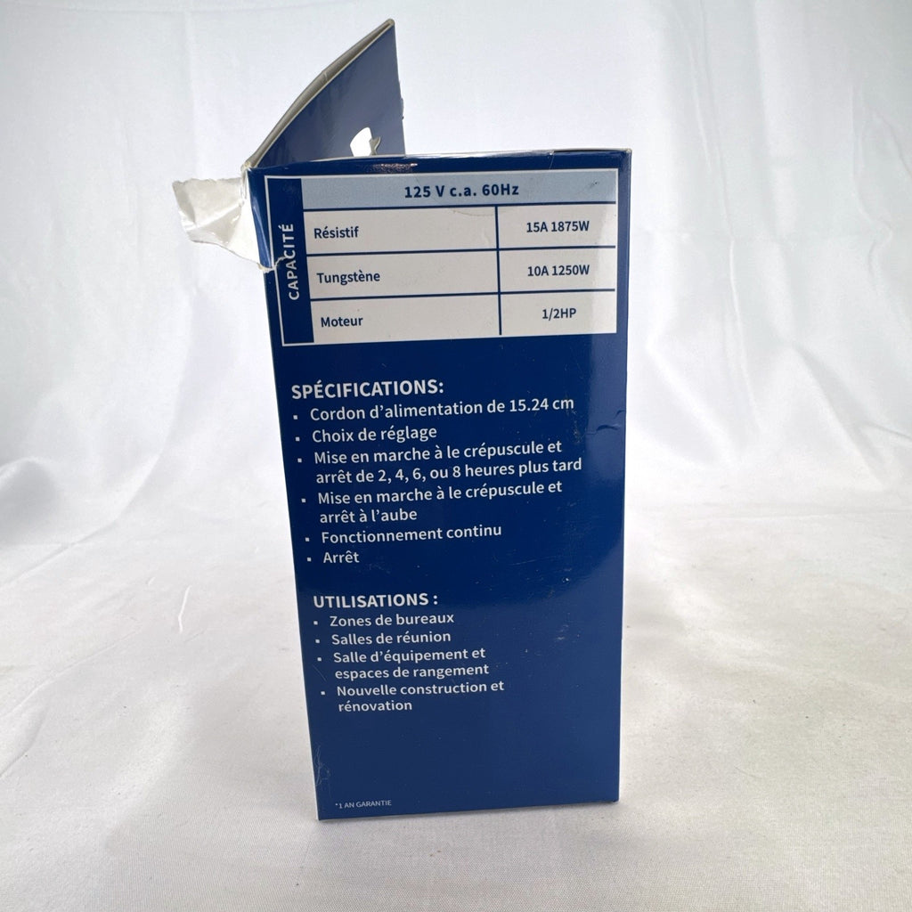 TORK 652B outdoor photocell light timer with dual grounded outlets in original packaging