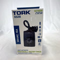 Tork 652B outdoor photocell timer with dual grounded outlets in sealed retail packaging