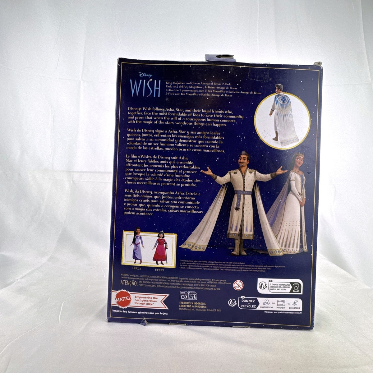 Mattel Disney Wish King Magnifico and Queen Amaya 12-inch fashion doll 2-pack in original packaging
