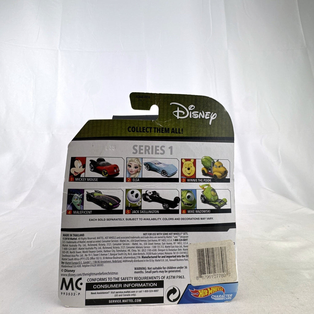 Hot Wheels Disney Character Cars Jack Skellington 1:64 scale diecast car in original packaging