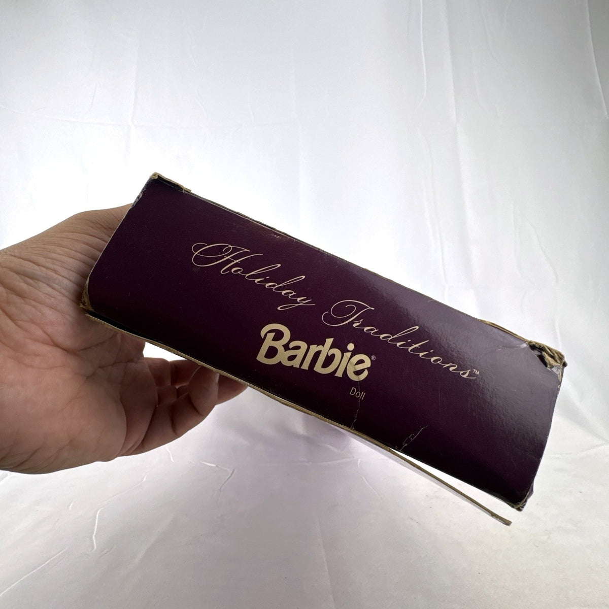Mattel Holiday Traditions Barbie doll in original Hallmark Special Edition storybook box with plum velvet winter outfit