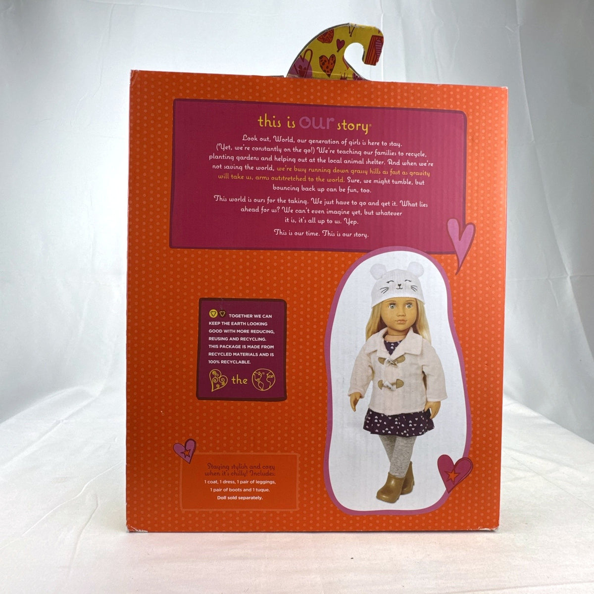 Our Generation Cheerfully Chilly 5-piece winter doll outfit in original box for 18-inch dolls