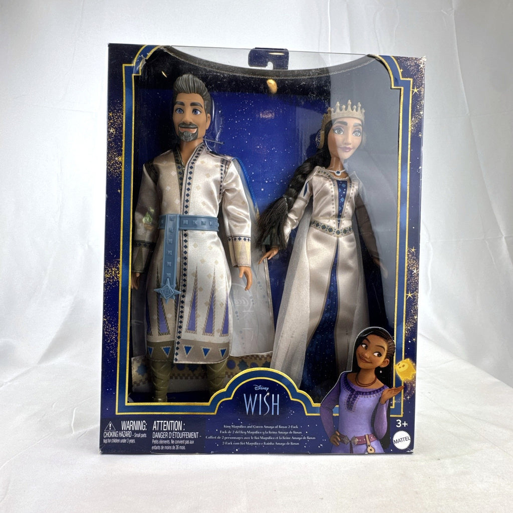 Mattel Disney Wish King Magnifico and Queen Amaya fashion doll 2-pack in original packaging