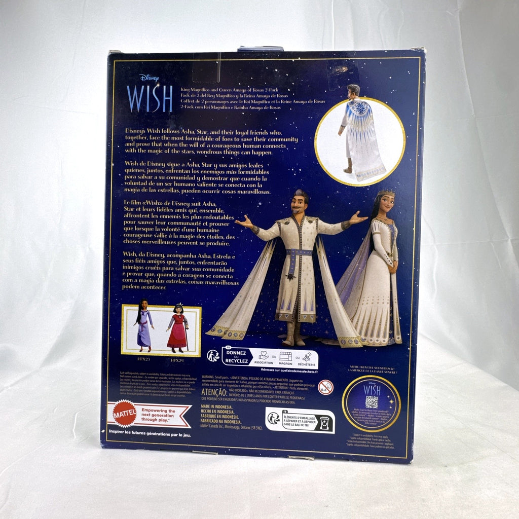 Mattel Disney Wish King Magnifico and Queen Amaya fashion doll 2-pack in original packaging