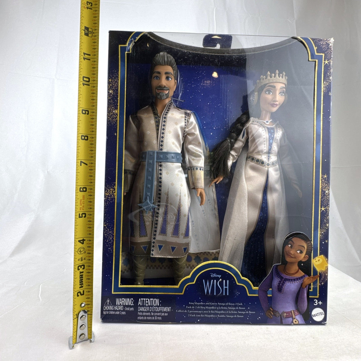Mattel Disney Wish King Magnifico and Queen Amaya fashion doll 2-pack in original packaging