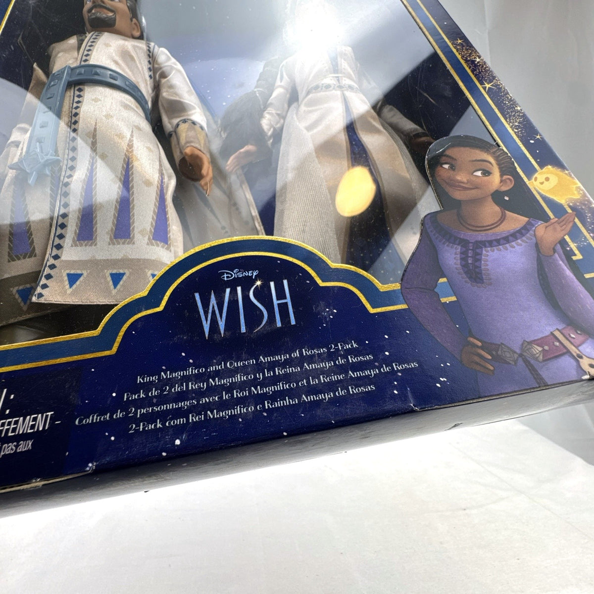 Mattel Disney Wish King Magnifico and Queen Amaya fashion doll 2-pack in original packaging