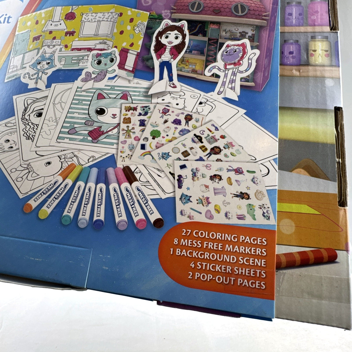 Crayola Color Wonder Gabby's Dollhouse mess-free activity kit box with coloring sheets and markers