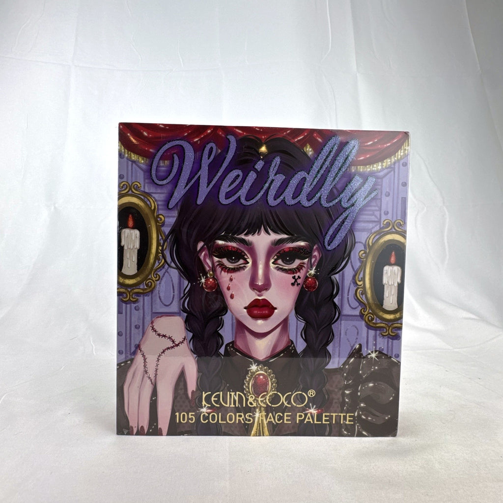 Factory sealed Kevin & Coco Weirdly 105 colors face palette with gothic cover artwork
