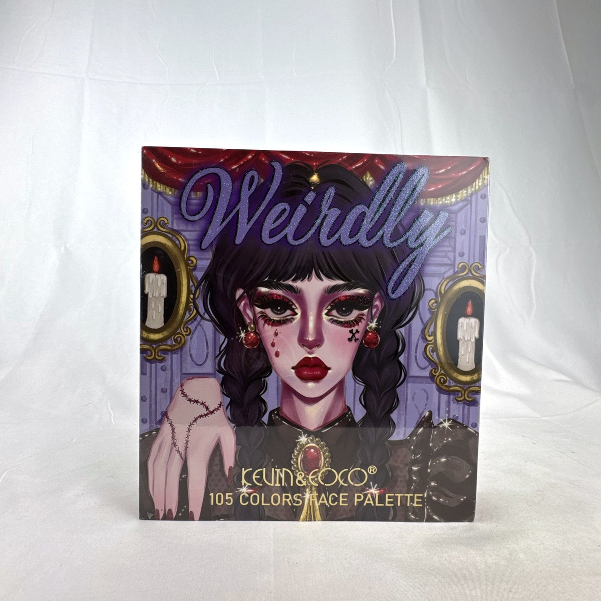 Factory sealed Kevin & Coco Weirdly 105 colors face palette with gothic cover artwork