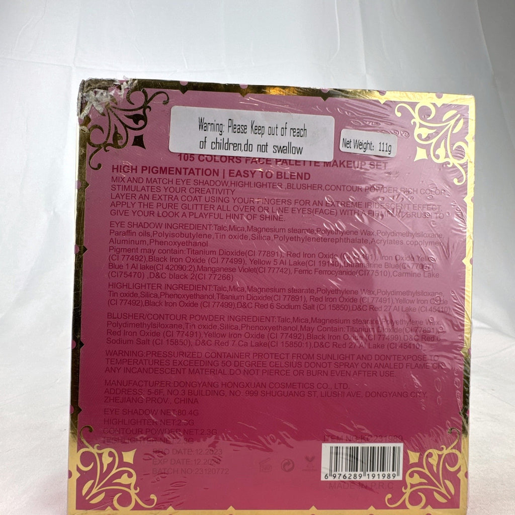 Kevin & Coco 105 colors all-in-one face and eyeshadow palette book sealed in packaging