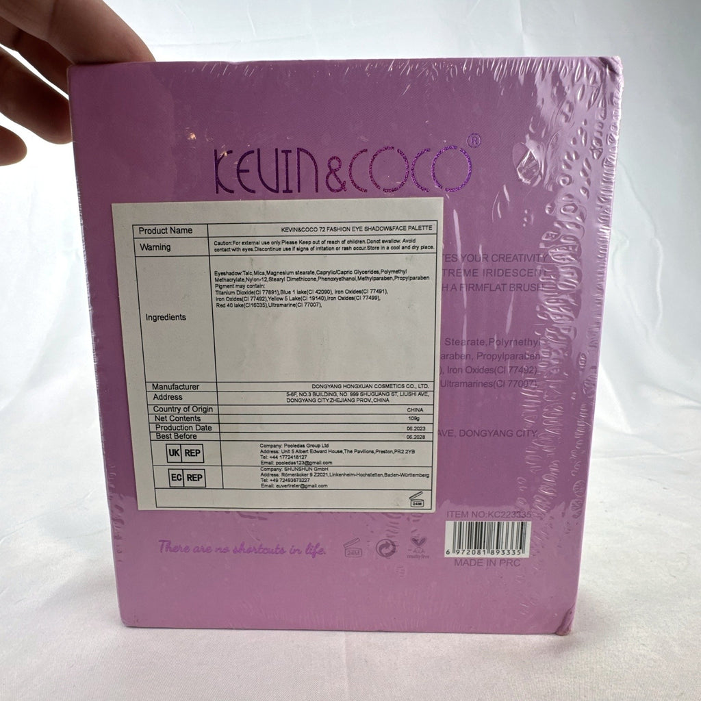 Sealed Kevin & Coco 72 Fashion Eye Shadow and Face Palette in vintage cowgirl book packaging