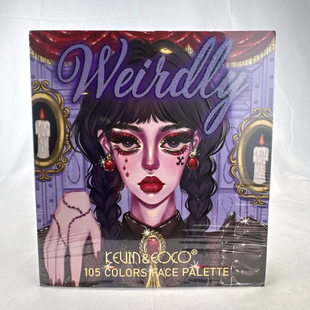 Factory sealed Kevin & Coco Weirdly 105 colors face palette with eyeshadow, blush, and highlighter.